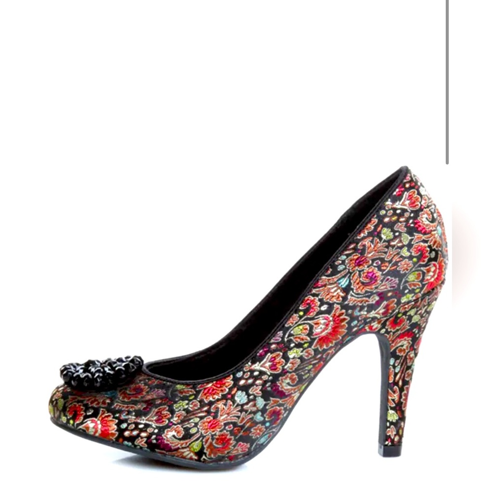 ROCKET DOG OPHELIA BACK OPERA BROCADE BEADED HEELED SIZE 7.5M